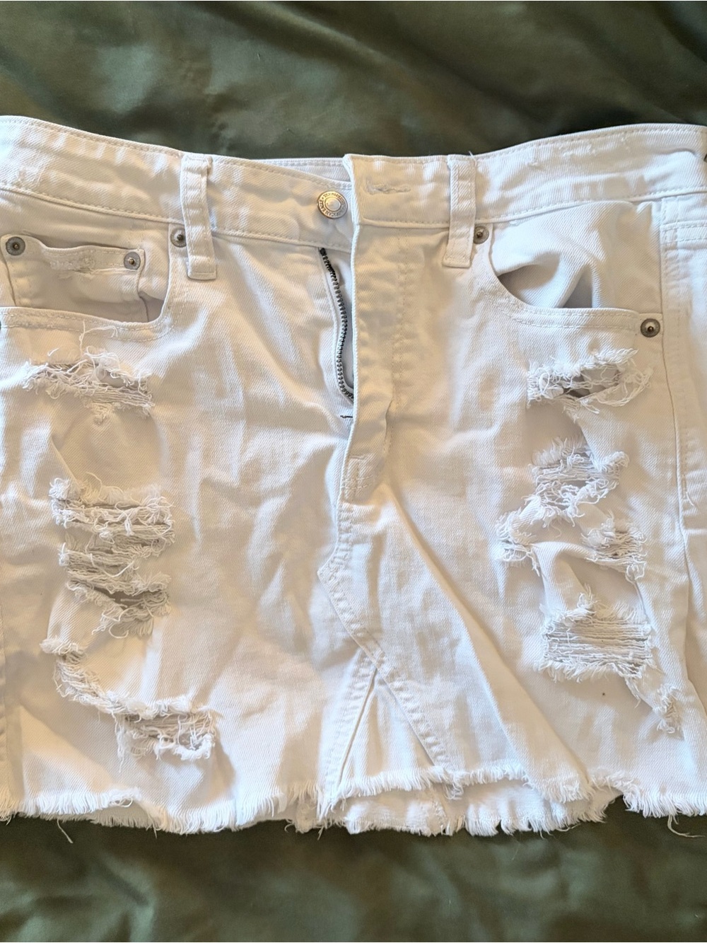 White American Eagle denim skirt